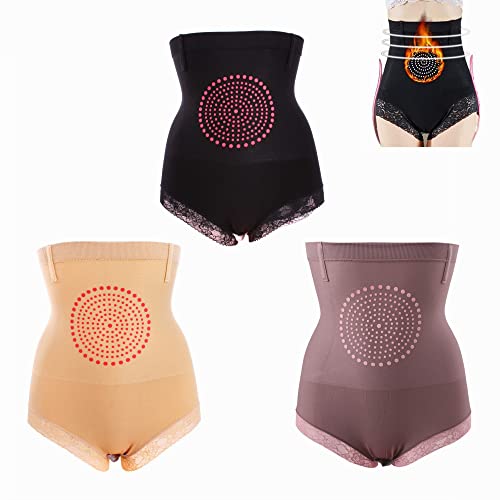 Graphene Thermal Circulation Tightening Briefs for Women, Unique Fiber Restoration Shaper, Fat Burning Tummy Control Shaper, Honeycomb Lace Elastic High Waist Butt Lifter Slimming Panties. (3 Colors) Cover