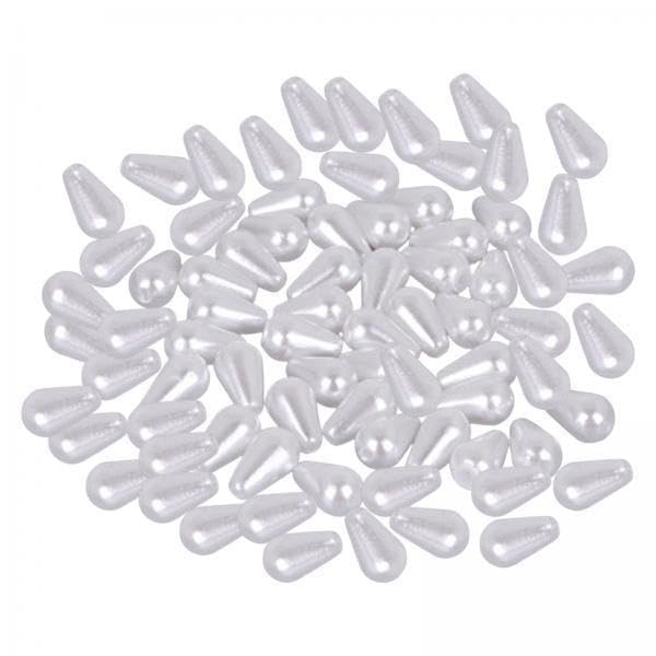 SNAPPSY 4xABS Waterdrop Imitation Pearl Beads for Jewelry Making White 6x10mm 400pcs-picture-48