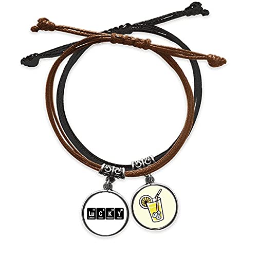 Bracelet corde élément chimique et cuir une idée cadeau originale et symbolique