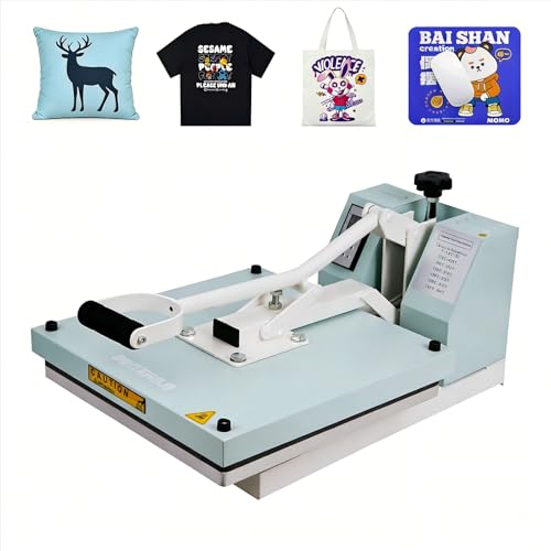 BetterSub 15x15 Heat Press Machine for T-Shirts, Industrial Sublimation & Heat Transfer – Digital LCD Control, Teflon Coated Surface, Clamshell Design, Safe Durable (Teal)