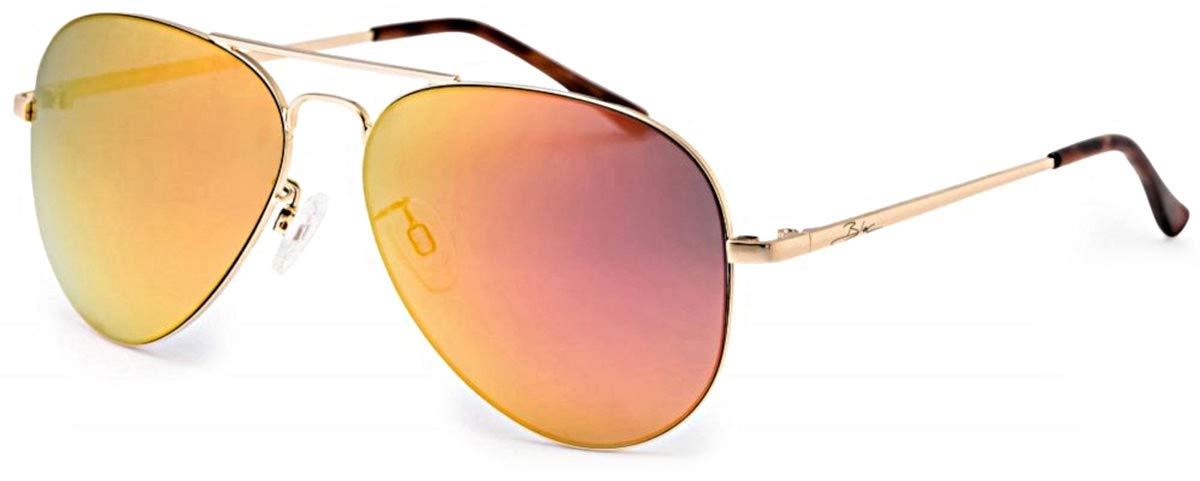 Bloc Darwin F925 Metal Pilot Sunglasses Gold Rose / Gold Mirror