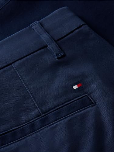 Image of Tommy Hilfiger Women's Twill Slim Chino Pants with Stretch Mid Rise Ankle Pants