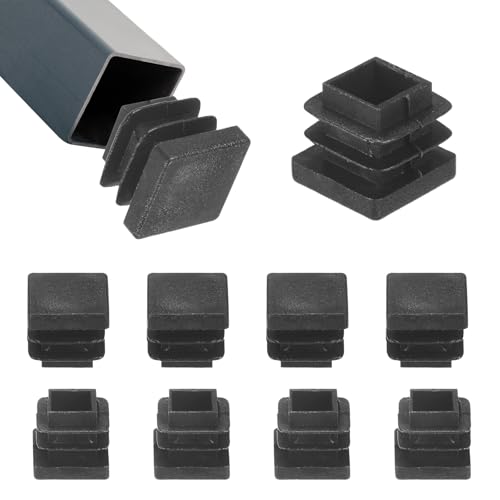 M METERXITY Lot de 10 Embouts de Tube 15 x 15 mm Bouchons Carrés Plastique