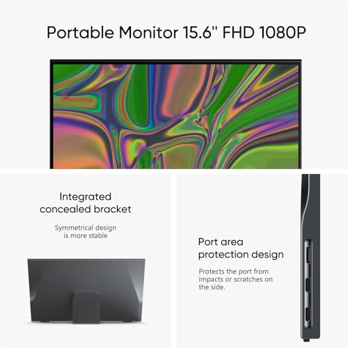 Image of Portable Monitor 15.6'' FHD 1080P -Gaming Ultra-Slim Portable Laptop Monitor with Kickstand & Speakers - IPS Display for PC, MAC, Phone, Xbox, PS5 - USB C & HDMI Connectivity（WokeView Neo）