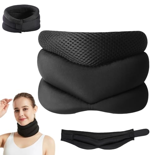 Neck Brace for Sleeping, Neck Brace, Neck Pain and Support, Adjustable Soft Foam Neck Braces for Men & Women, Ergonomic Design for Comfortable Sleep