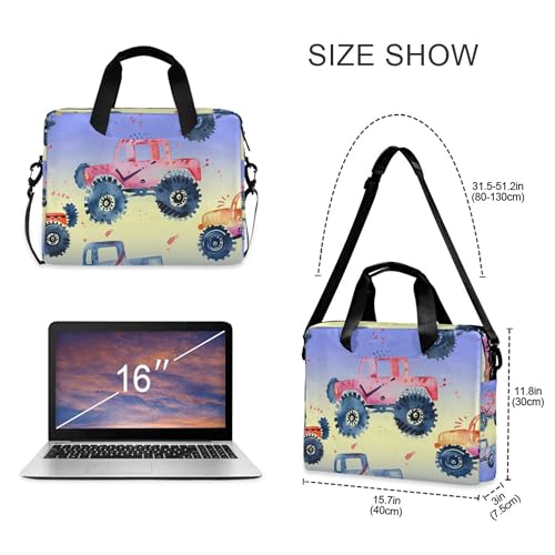 Funda maletín para portátil ALAZA Monster Truck 13-15.6" miniatura 4