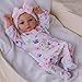BABESIDE 18-Inch Reborn Baby Doll Girl – Realistic Lifelike Bebe Reborn de Silicona with Bunny Outfit, Magnetic Pacifier, Bottle, Diaper & Birth Certificate, Real Life Baby Dolls Gift for Kids Ages 3+