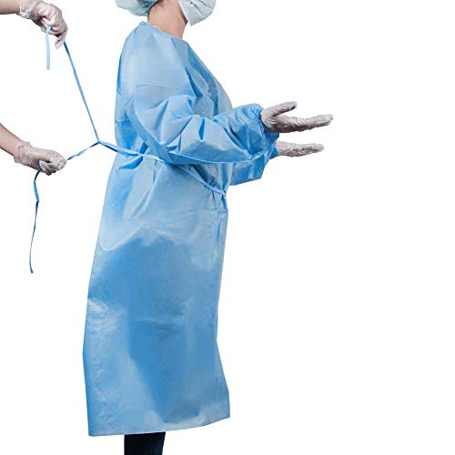 Peignoirs isolants jetables manches longues spunbond bleu