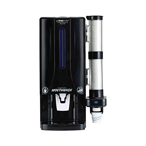 Manual Mouthwash Dispenser (Black) - for GotFreshBreath Alcohol-Free Mouthwash