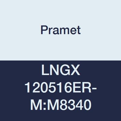 LNGX 120516ER-M:M8340 Carbide Stainless Steel and Super Alloy (P40,M30,S30) Insert for Econ LN Milling Cutter, LNGX Style, 4 Cutting Edges, Semi-Roughing.063" Radius, PVD, Black (Pack of 10)