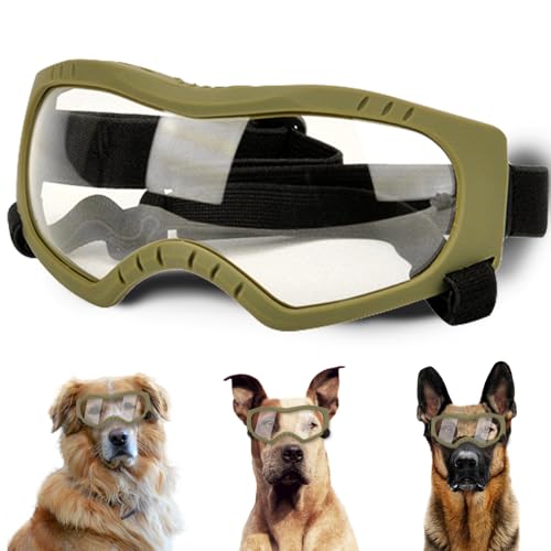 Dog Sunglasses,Doggles Anti-UV Protection,Pet Sunglasses with Adjustable Strap,Suitable for Motorcycle Car Driving Bike Riding Hiking Swimming Wind Dust Fog Dog Eye Protection