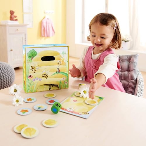 Image of HABA My Very First Games Hanna Honeybee - 2 Cooperative Color Die Games Ages 2+ (Made in Germany)