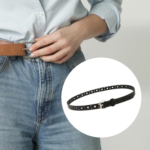 Women Skinny Belt with Buckle Solid Color for Jeans Skirts Daily Wear4