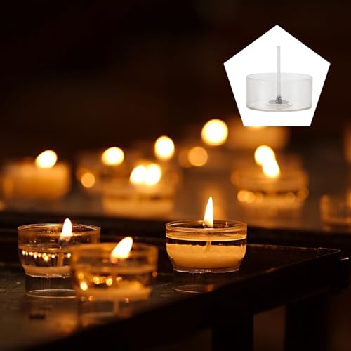 Kit de mechas de algodón para velas con porta velas plásticos miniatura 5