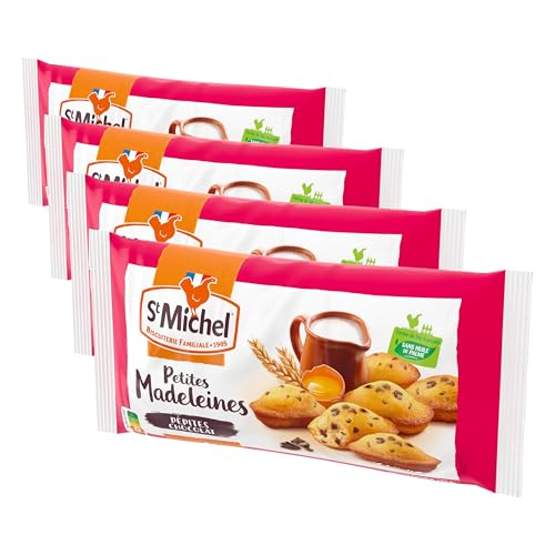 St Michel Petites Madeleines, Pépites Chocolat, 700g (Lot de 4)