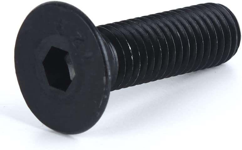 Zixinz-Socket Cap Screws M2 M2.5 M3 M4 M5 M6 M8 *L =4~50mm Black Oxide Grade 10.9 Class DIN7991 Alloy Steel Hex Socket Flat Head CSK Screw, Corrosion-resistance (Length : 12mm, Size : M3 (50Pcs))