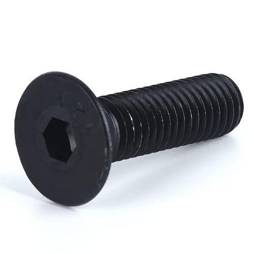 LEBEE Zixinz-Vis cylindriques M2 m2.5 m3 m4 m5 m6 m8 * l = 4~5 Classe de 0,9 oxyde Noir de 0 mm Din7991 Têtes Plate à Douille hexadécimal en Acier en Alliage Csk Vis, Résistance à la Corrosion