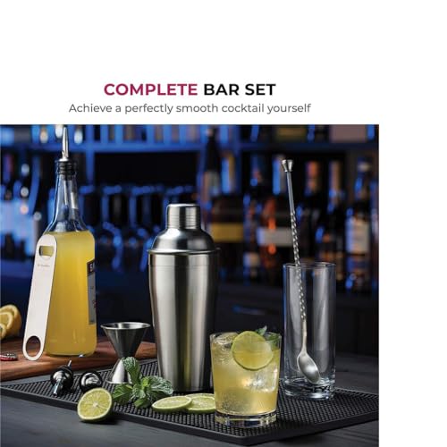 Set de coctelera metálica inoxidable 7 piezas miniatura 2