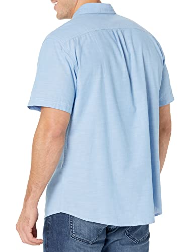 Image of Amazon Essentials Men's Regular-Fit Short-Sleeve Button-Down Chambray Shirt