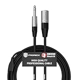 PRORECK 30FT Stereo Microphone Cable – XLR Male to 1/4" TRS, Rean Connectors, 20 AWG, Ideal for Stage, Studio, and Live Sound Applications(PRS-XLRM-TRS/30FT)