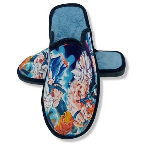 HECHO EN ESPAÑA Zapatillas de Estar por Casa - Pantuflas de Hombre - Calzado Destalonado - Calzado Ligero - Zapatillas Originales - Zapatillas Perfectas para Regalar (SON GOKU Y VEGETA, numeric_44) | Ya disponible en tu tienda friki favorita! En mundofriki.es!