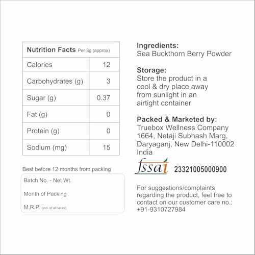 Image of Easygrow Himalayan Sea Buckthorn Berry - 50 gm, Natural Seabuckthorn Berry From Ladakh For Skin, Rich in Collagen, Fatty Acids, Vitamins & Phytonutrients Dried Sea Buckthorn Berries