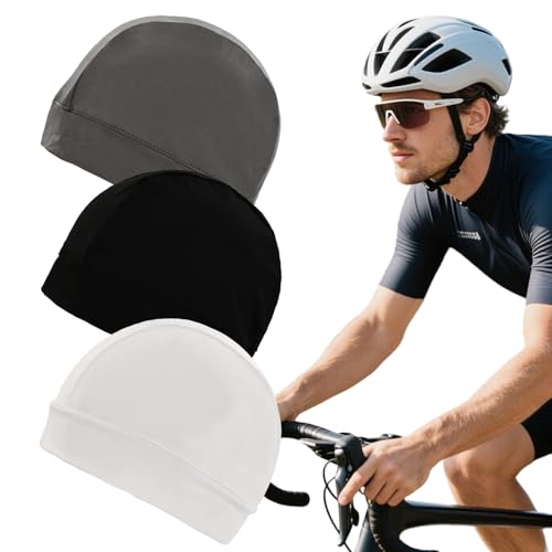 Football Skull Caps, 3pcs Silk Skull Cap for Locs...