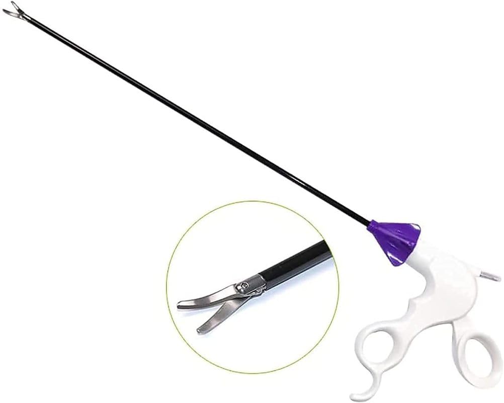 Tijeras de Práctica para Laparoscopia 4 Piezas Simulación de Formación en Laparoscopia, Pinza Pinza Endoscópica Laparo de 5 x 330 mm en Acero Inoxidable para Cirugía Laparoscópica