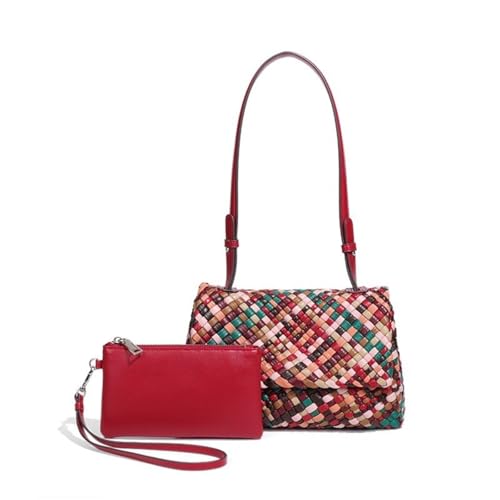 Woven bag, large capacity underarm women's bag, versatile single shoulder crossbody tote bag