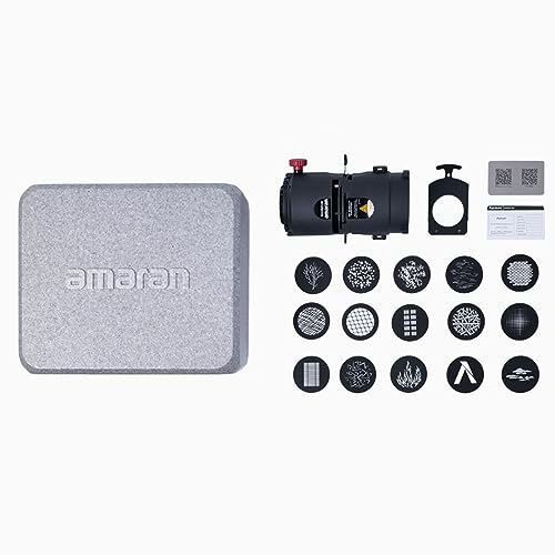 Aputure Amaran 300C RGBWW Full Color LED Video Light com Amaran Spotlight SE Kits de lentes de 36 gr