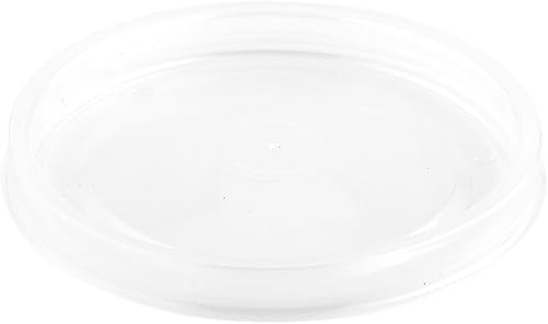 Restaurantware Bio Tek Tapas para recipientes de sopa de 8 y 12 onzas, 200 tapas herméticas para tazas de sopa de restaurante Los recipientes se