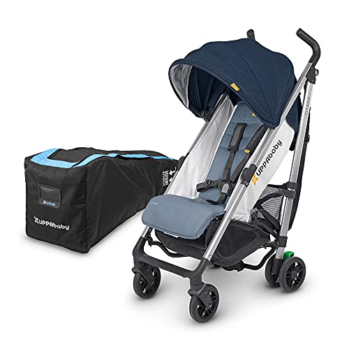 UPPAbaby G-Luxe Stroller - Aidan (Denim/Silver) + G-Luxe Travel Bag