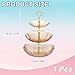 uxcell 3-Tier Cupcake Stand Holder, Plastic Round Tiered Serving Stand, Mini Cakes Fruits Cookies Display Dessert Tower Tray for Tea Party, Wedding, Birthday, Amber