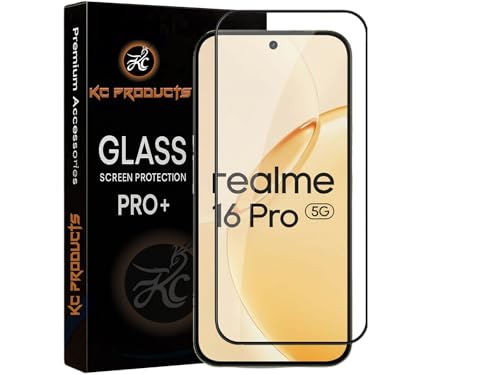 Image of Tempered Glass Screen Protector Compatible For REALME 16 PRO 5G with Easy Self Installation Kit
