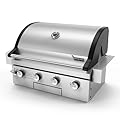 Brand-Man Gas Grill Built-In Head, 30-Inch 4-Burner Propane Gas Grill, Natural Gas Convertible, Heavy Duty 304 Stainless Steel 40,000BTUs BBQ Island Outdoor Kitchen