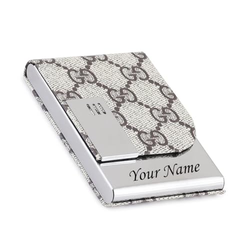 Image of Customised /Personlised Name Engraved Stainless Steel Metal Unisex RFID Blocking Business Visiting Wallet Card Holder for Men & Women /Gift Your Loved Once on Any Occasion (GG)