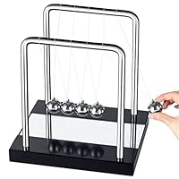 Evance Newton's Cradle Balance Ball, Science in Motion Newton Balanced Balls with Balance Swinging Magnetic Balls Funny Pendulum Steel Ball Office Desk Decoration