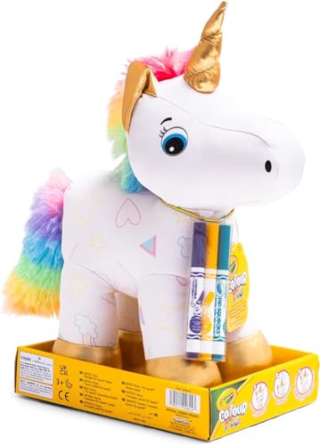 CRAYOLA - Colour Me Plush, bemalbares Plüschtier mit 3 Filzstiften, Einhorn, Kreative Beschäftigung und Geschenk für Kinder, ab 3 Jahren… – Ansicht 6