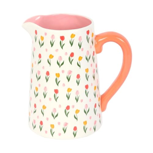 Pichet à fleurs en céramique tulipe pour décoration de printemps - 5