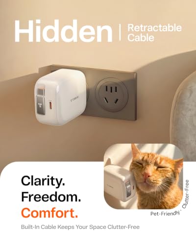 Image of TORRAS FlexLine 35W USB C Charger, Dual-Port GaN Retractable Charger