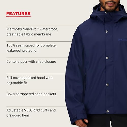 Image of MARMOT Men's Cascade Durable & Waterproof Rain Jacket
