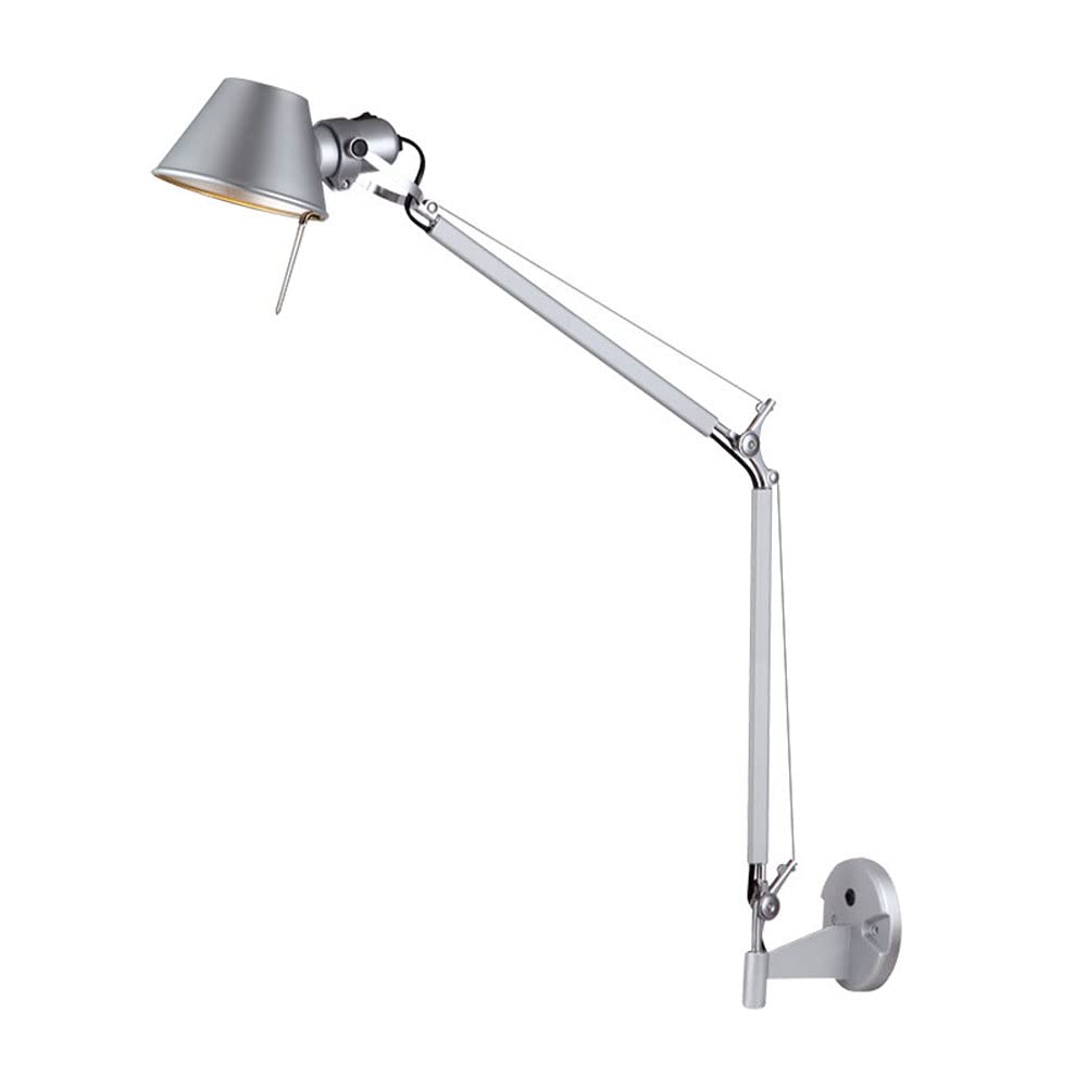 SXECAEPS Industrial Arm Wall Light Adjustable Hardwired Sconce With Switch, Bedroom Bedside Reading Lamp, Modern Headboard Lamps E27 Sconces for Living Room Study