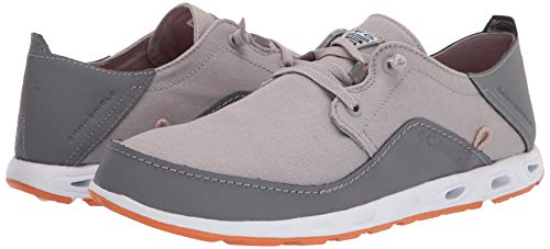 Columbia Men's Bahama Vent Relaxed Laced Boat Shoe, Steam/Light Orange, 11