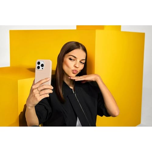 Image of OtterBox iPhone 15 Pro MAX (Only) Symmetry Series Case - Peachy Bloom, Snaps to MagSafe, Ultra-Sleek, Raised Edges Protect Camera & Screen