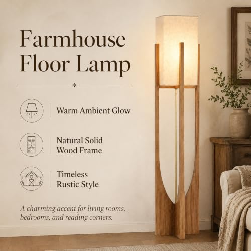 Image of Farmhouse Style Floor Lamp,57 Inch,for Living Room