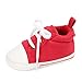 Zapatos para bebé Auxma Zapatillas de Lona para niños pequeños Zapatos de Prewalker para bebés Niños Anti Slip Soft Sole Trainer por 3-18 Meses (11cm/3-6 M, Rojo)