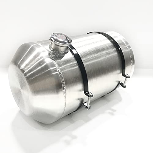 JSD 10 5/8 Gallons 12x22 Aluminum Spun Round Gas Tank Fuel Cell Tank End Fill 3/8 NPT Outlet --Log splitter Off-road mini bike go kart