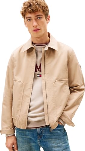 Tommy Hilfiger Herren Übergangsjacke Ivy Jacket mit Seitentaschen, Beige (Coastal Taupe), S – Ansicht 1
