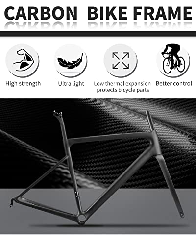 KOOTU Carbon Rennrad, 700C Carbonfaser Rahmen Rennrad Leichtgewicht Rennrad mit Shimano Sora R3000, 18 Gang für Männer und Frauen – Bild 3