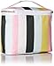 Kate Spade New York Insulated Soft Cooler Lunch Tote with Double Zipper Close and Carrying Handle, Brand Stripe